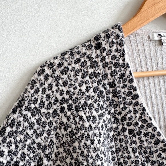 MADEWELL • Vintage Ditsy Cameron Ribbed Cardigan Sweater in Coziest Yarn - Picture 5 of 15